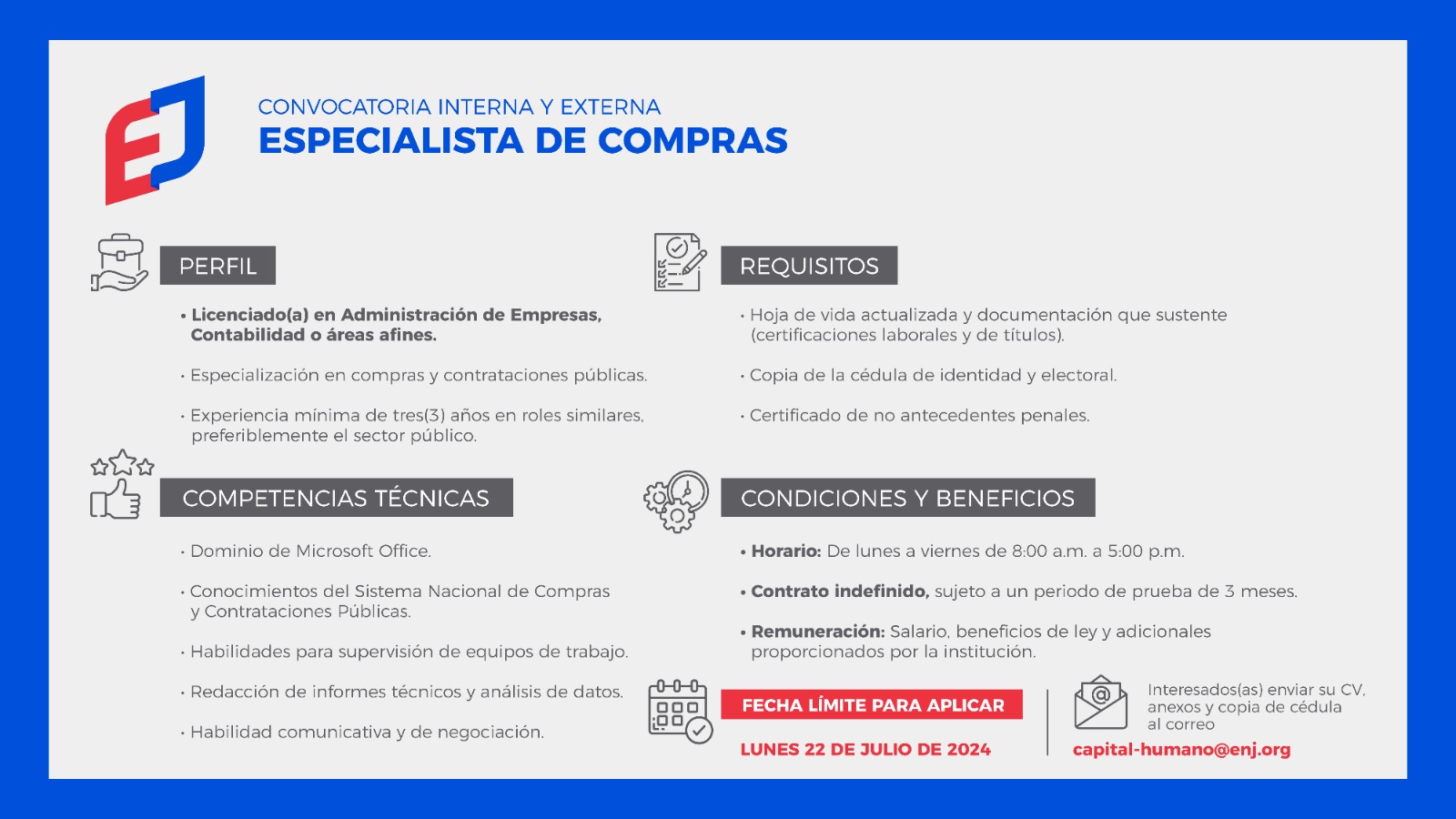 Vacante Especialista de Compras